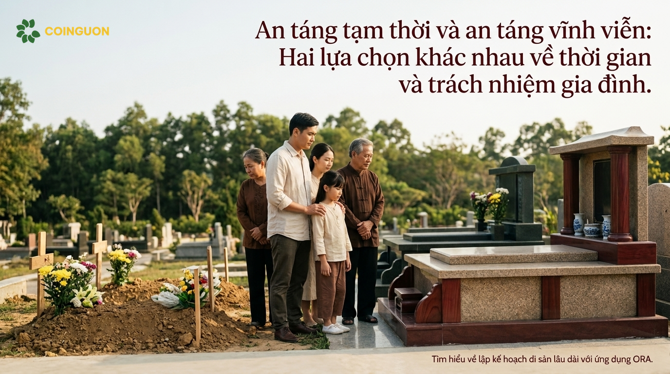 An táng tạm thời và an táng vĩnh viễn: Hai lựa chọn khác nhau về thời gian và trách nhiệm gia đình - Cội Nguồn ORA