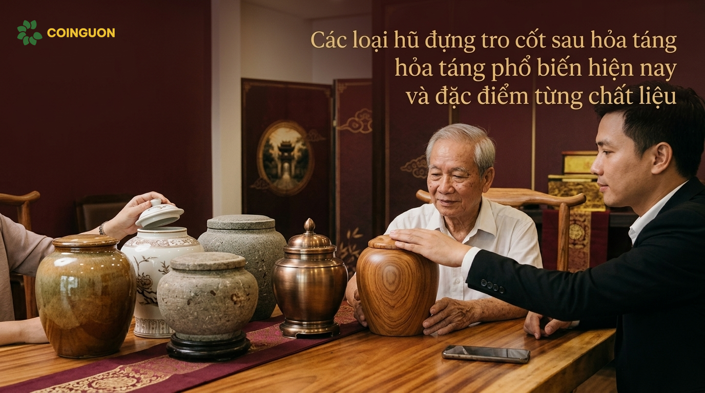 Các loại hũ đựng tro cốt sau hỏa táng phổ biến hiện nay và đặc điểm từng chất liệu - Cội Nguồn ORA
