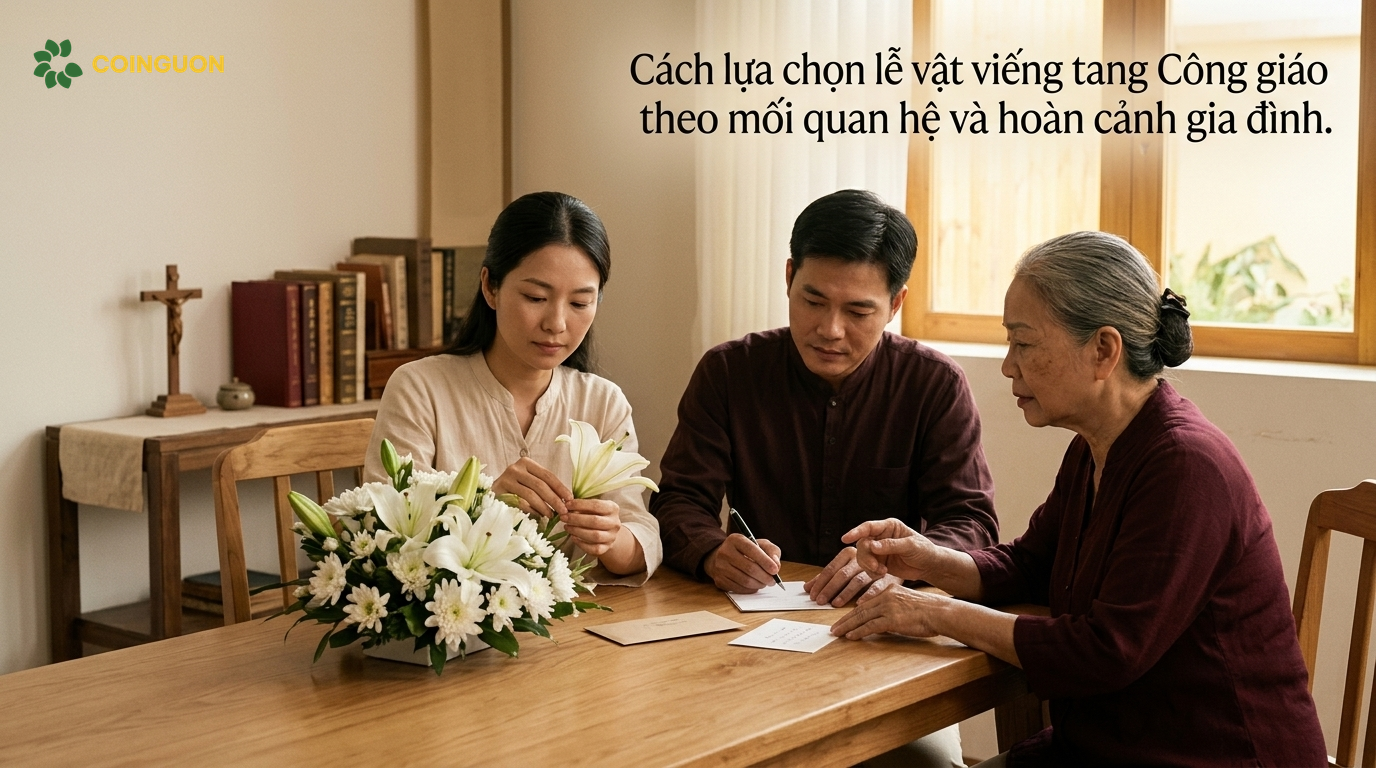 Cách lựa chọn lễ vật viếng tang Công giáo theo mối quan hệ và hoàn cảnh gia đình - Cội Nguồn ORA