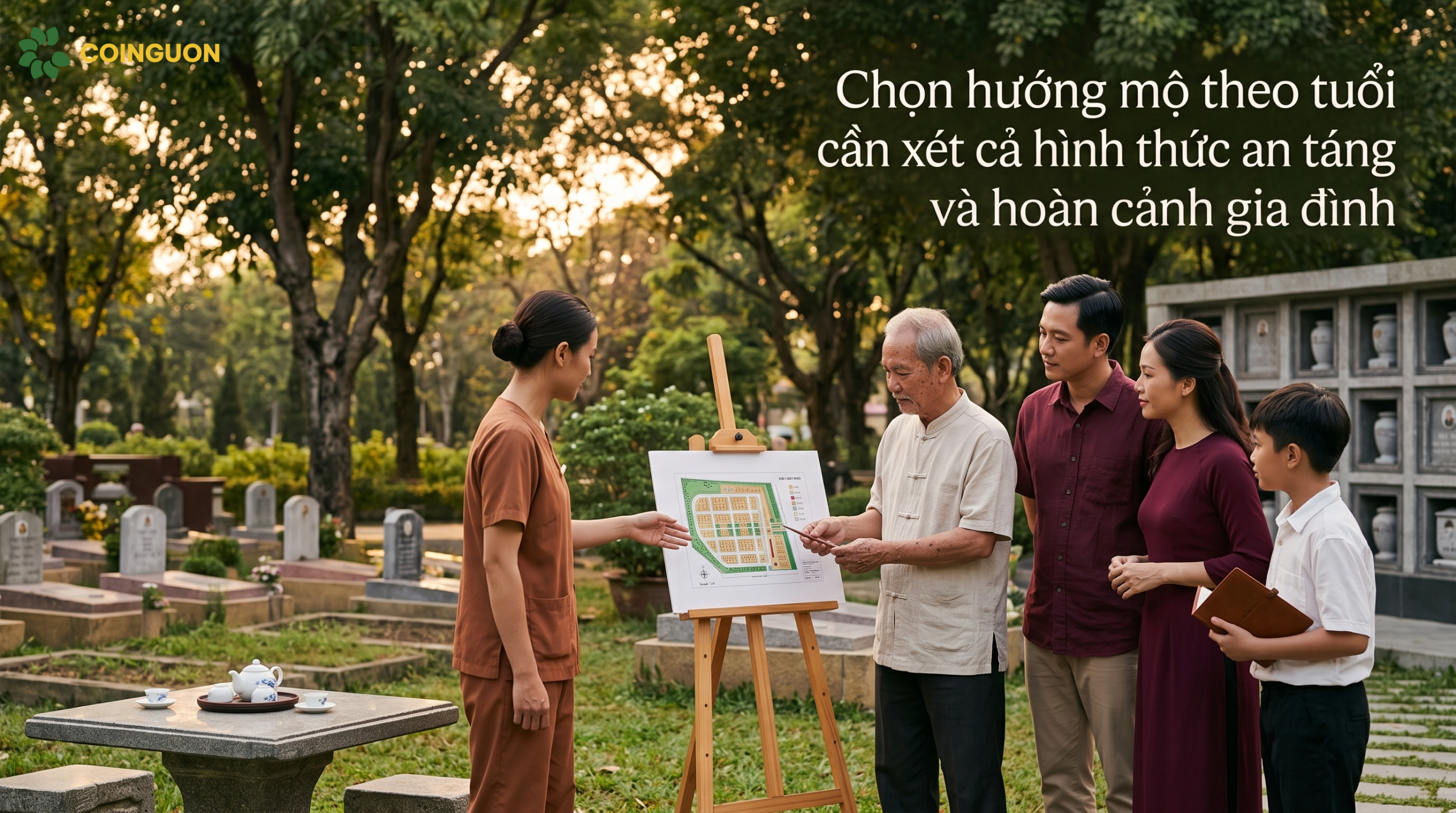 Chọn hướng mộ theo tuổi cần xét cả hình thức an táng và hoàn cảnh gia đình - Cội Nguồn ORA