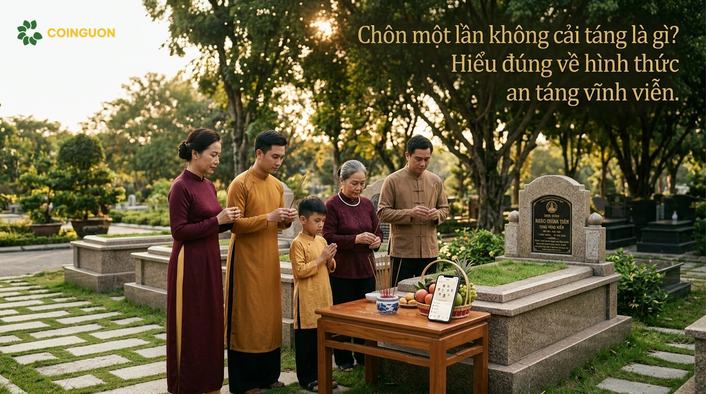 Chôn một lần không cải táng là gì? Hiểu đúng về hình thức an táng vĩnh viễn - Cội Nguồn ORA