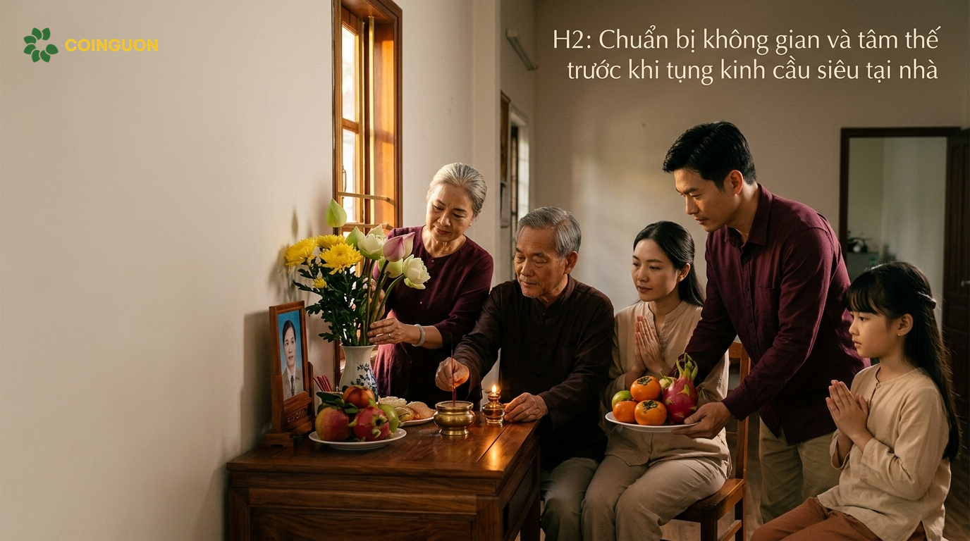 Chuẩn bị không gian và tâm thế trước khi tụng kinh cầu siêu tại nhà - Cội Nguồn ORA