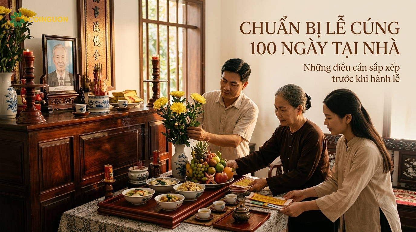 Chuẩn bị lễ cúng 100 ngày tại nhà: Những điều cần sắp xếp trước khi hành lễ - Cội Nguồn ORA