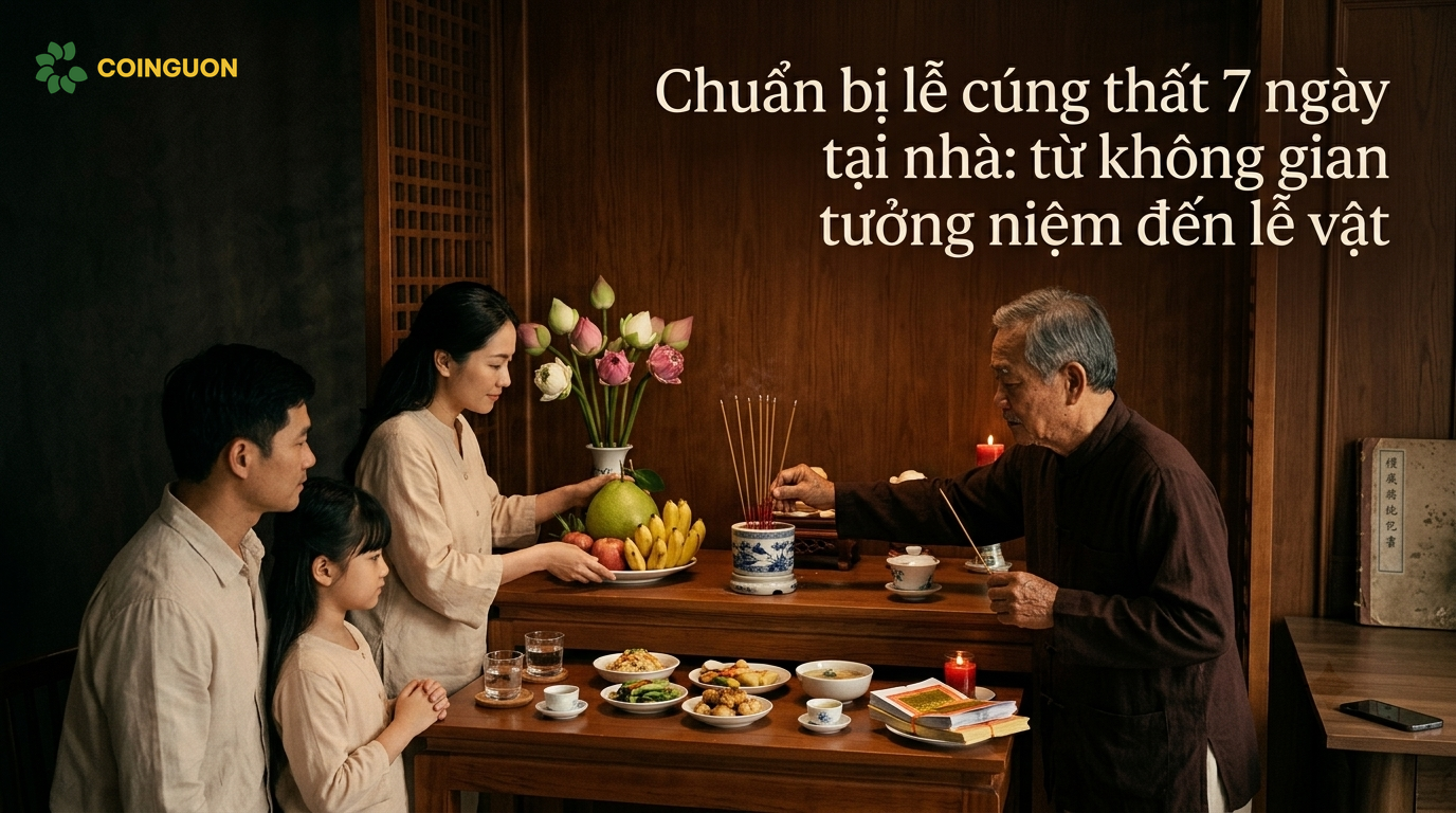 Chuẩn bị lễ cúng thất 7 ngày tại nhà: từ không gian tưởng niệm đến lễ vật - Cội Nguồn ORA
