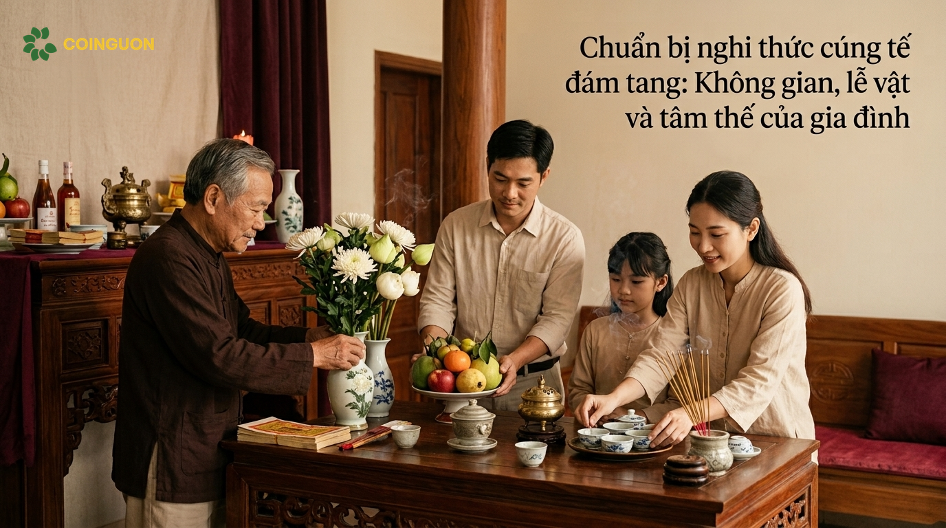 Chuẩn bị nghi thức cúng tế đám tang với không gian và lễ vật - Cội Nguồn ORA
