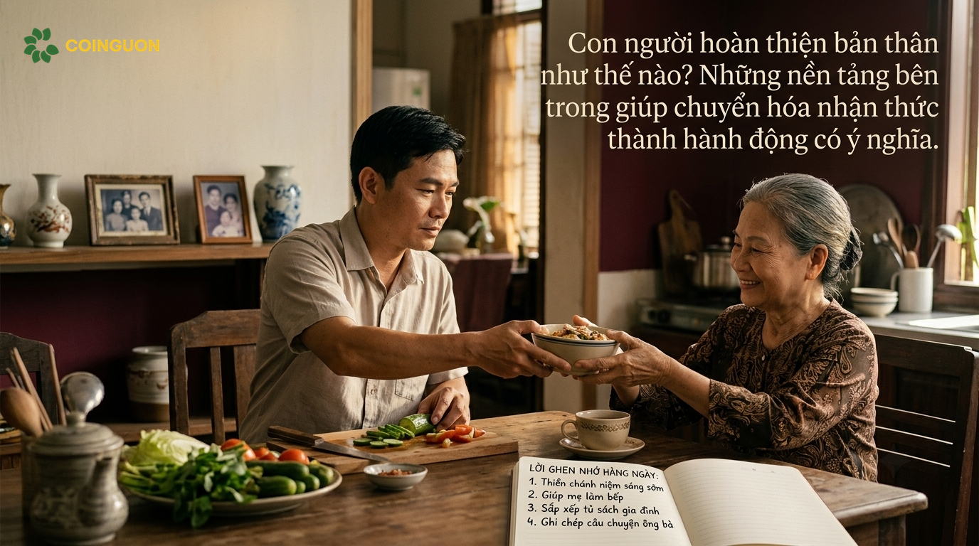 Con người hoàn thiện bản thân như thế nào? Những nền tảng bên trong giúp chuyển hóa nhận thức thành hành động có ý nghĩa - Cội Nguồn ORA