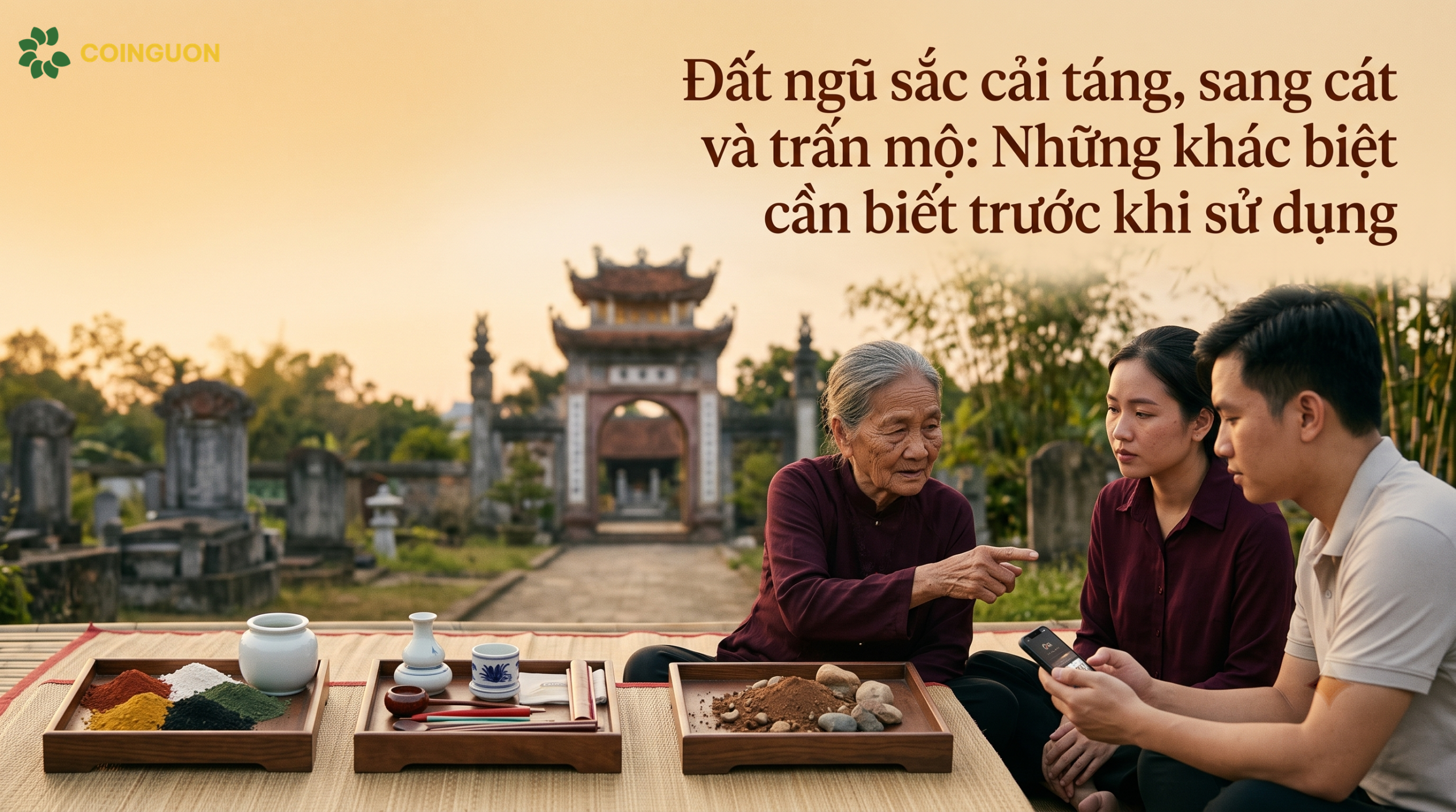 Đất ngũ sắc cải táng, sang cát và trấn mộ: Những khác biệt cần biết trước khi sử dụng - Cội Nguồn ORA