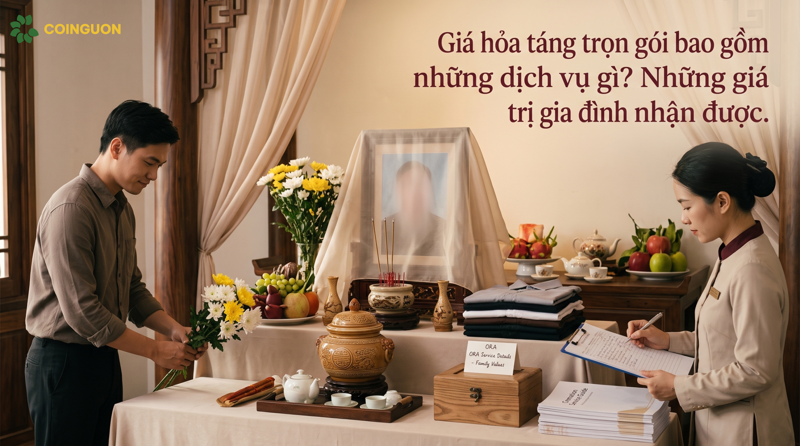 Giá hỏa táng trọn gói bao gồm những dịch vụ gì? Những giá trị gia đình nhận được - Cội Nguồn ORA