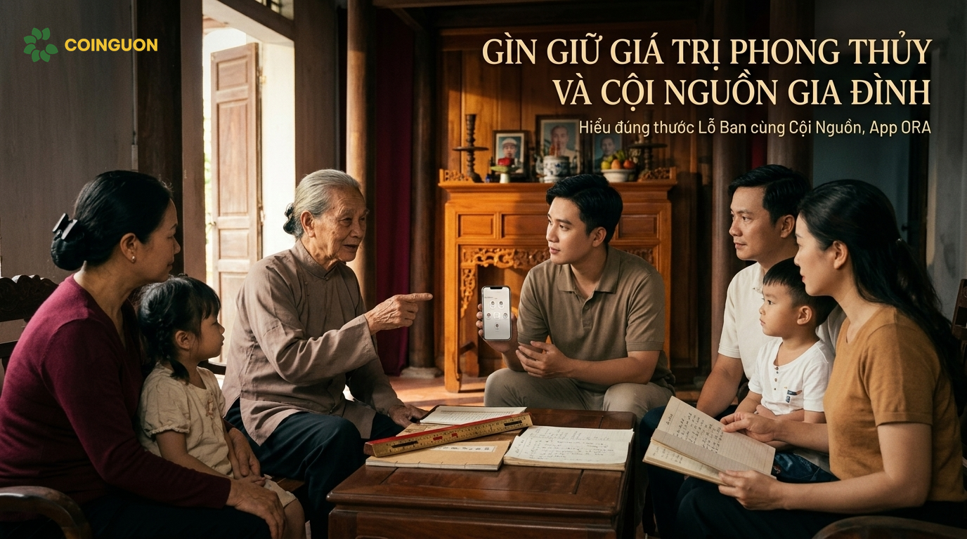 Gìn giữ giá trị phong thủy và cội nguồn gia đình qua việc hiểu đúng thước Lỗ Ban cùng Cội Nguồn, App ORA - Cội Nguồn ORA