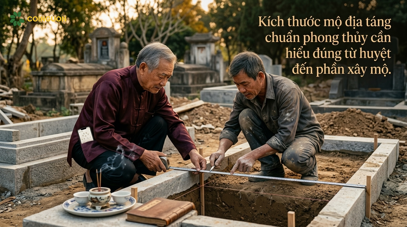 Kích thước mộ địa táng chuẩn phong thủy cần hiểu đúng từ huyệt đến phần xây mộ - Cội Nguồn ORA