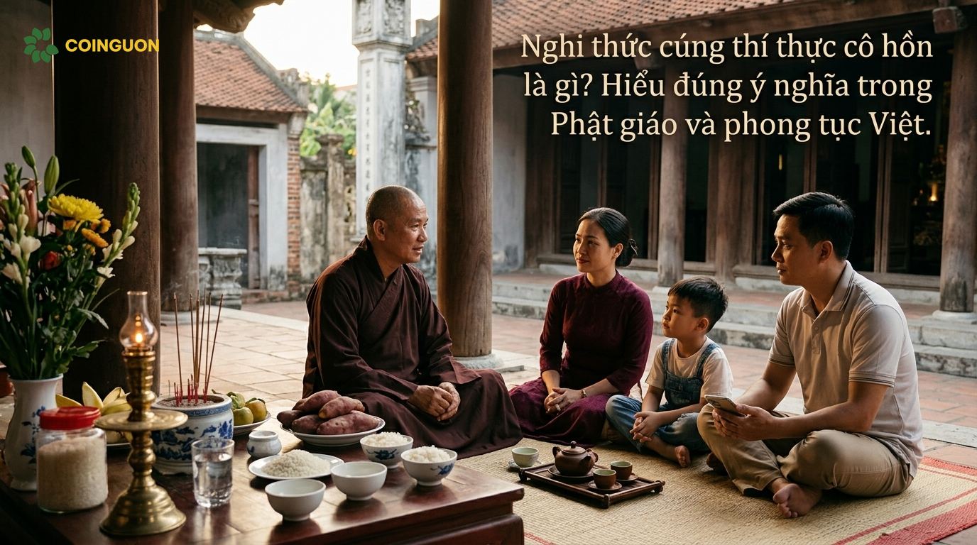 Nghi thức cúng thí thực cô hồn là gì? Hiểu đúng ý nghĩa trong Phật giáo và phong tục Việt - Cội Nguồn ORA