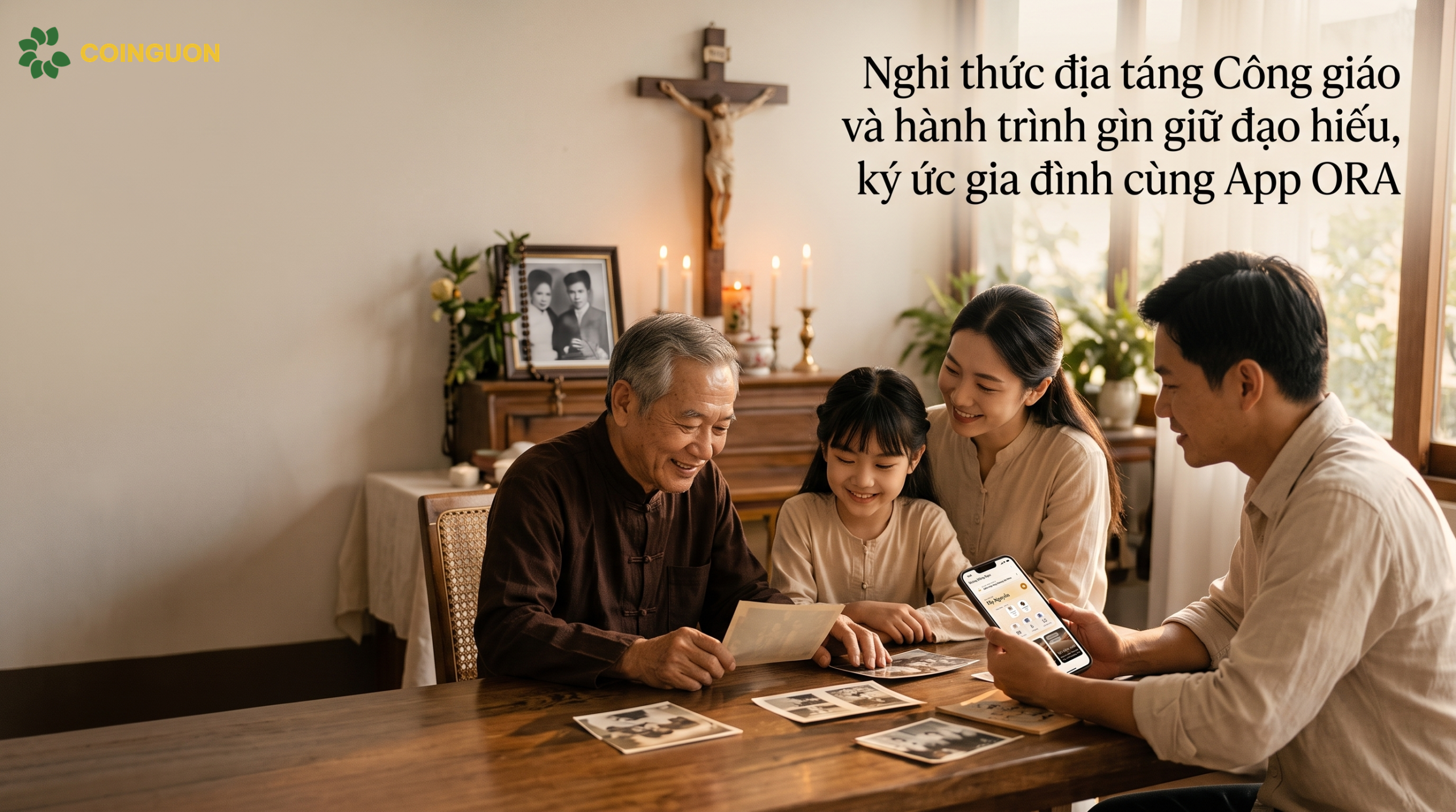 Nghi thức địa táng Công giáo và hành trình gìn giữ đạo hiếu, ký ức gia đình cùng App ORA - Cội Nguồn ORA