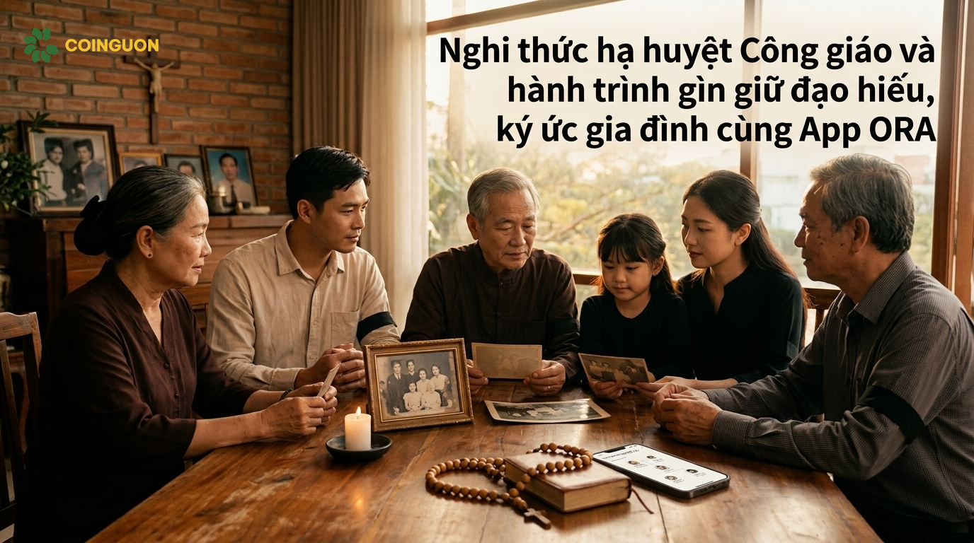 Nghi thức hạ huyệt Công giáo và hành trình gìn giữ đạo hiếu, ký ức gia đình cùng App ORA - Cội Nguồn ORA
