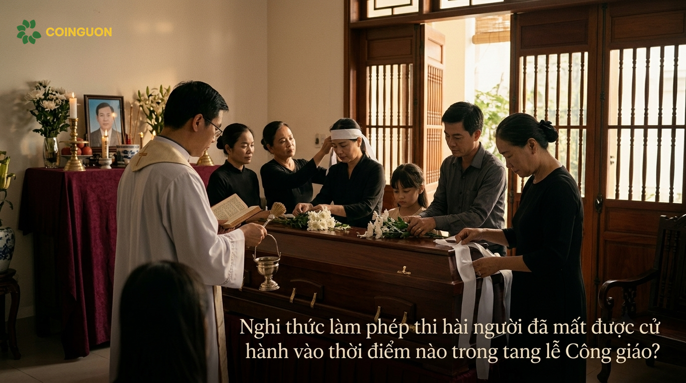 Nghi thức làm phép thi hài người đã mất được cử hành vào thời điểm nào trong tang lễ Công giáo? - Cội Nguồn ORA