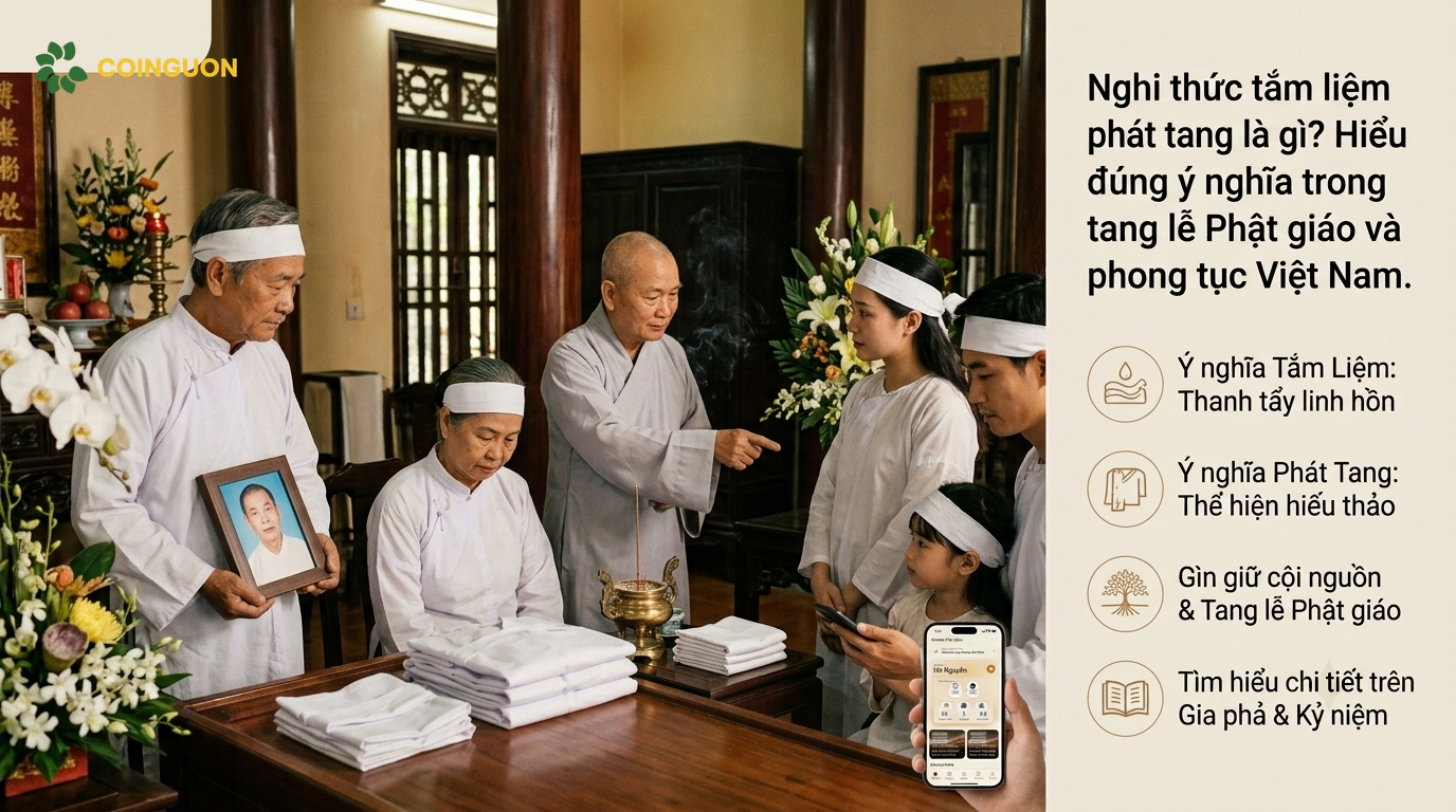 Nghi thức tắm liệm phát tang trong tang lễ Phật giáo và phong tục Việt Nam - Cội Nguồn ORA