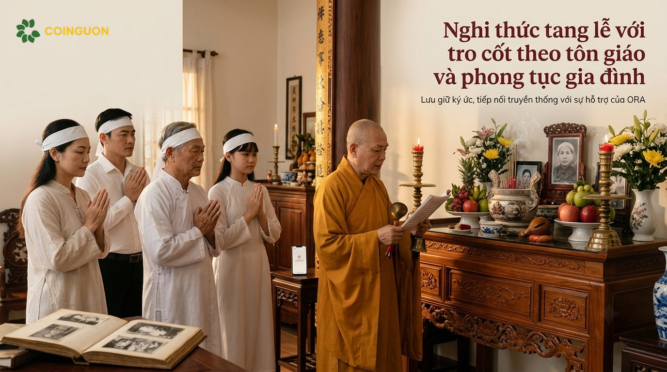 Nghi thức tang lễ với tro cốt theo tôn giáo và phong tục gia đình - Cội Nguồn ORA