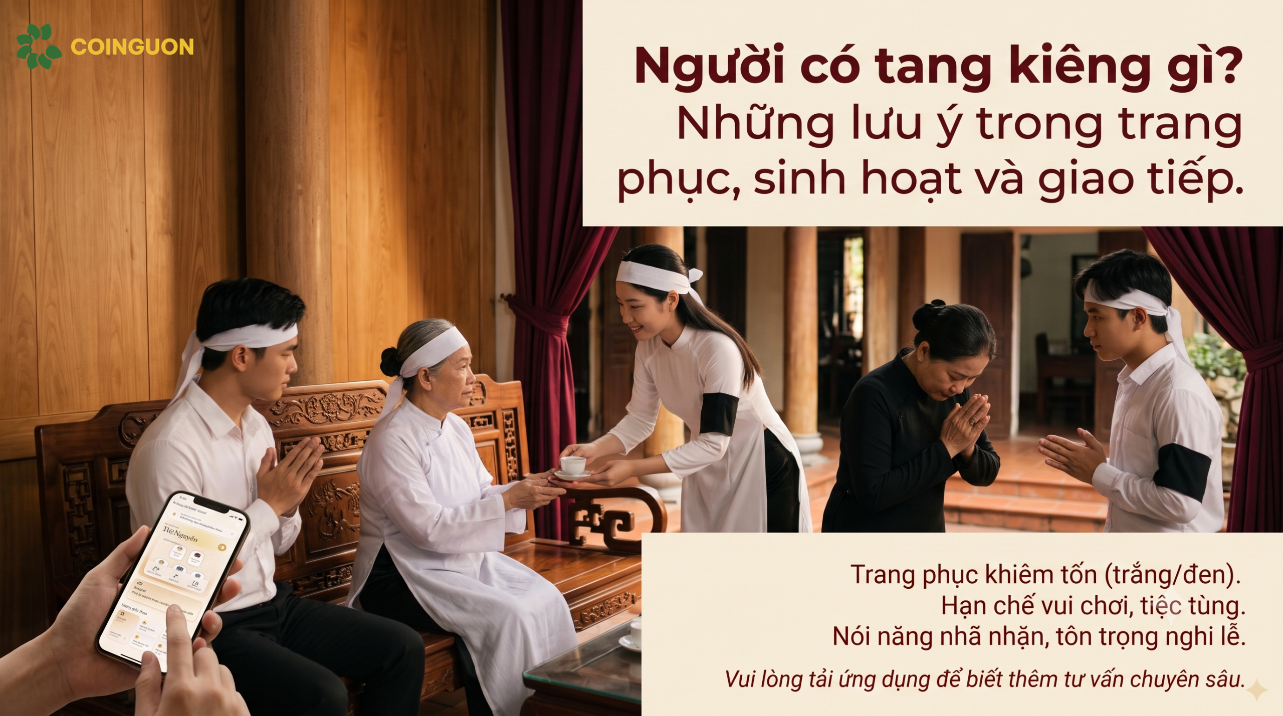 Người có tang kiêng gì? Những lưu ý trong trang phục, sinh hoạt và giao tiếp - Cội Nguồn ORA