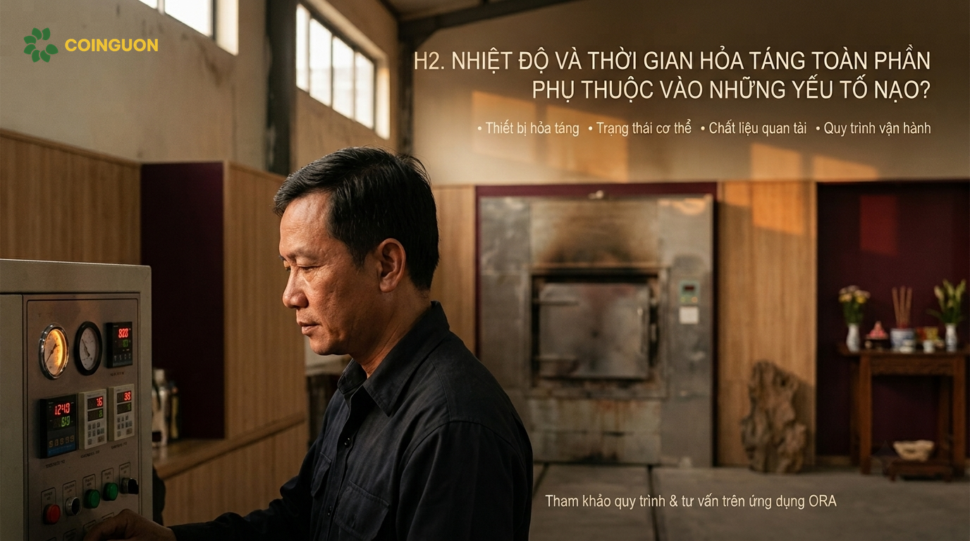Nhiệt độ và thời gian hỏa táng toàn phần phụ thuộc vào những yếu tố nào? - Cội Nguồn ORA