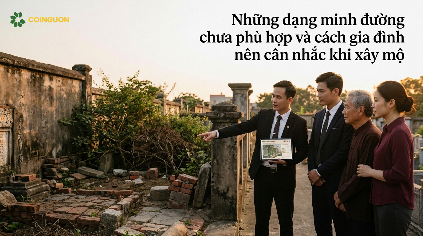 Những dạng minh đường chưa phù hợp và cách gia đình nên cân nhắc khi xây mộ - Cội Nguồn ORA