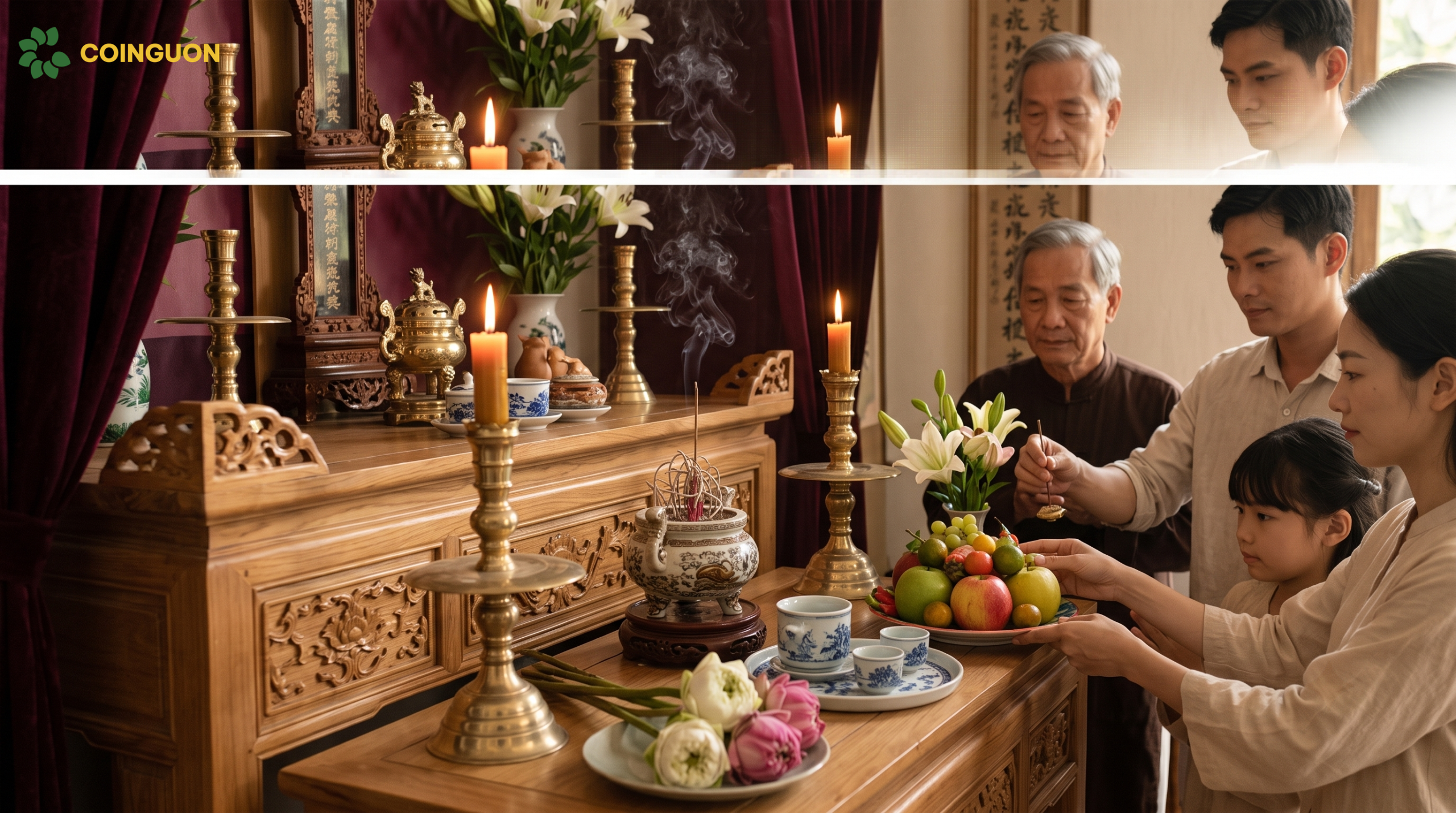 Những vật phẩm phong thủy bàn thờ quan trọng và ý nghĩa trong nghi thức thờ cúng - Cội Nguồn ORA