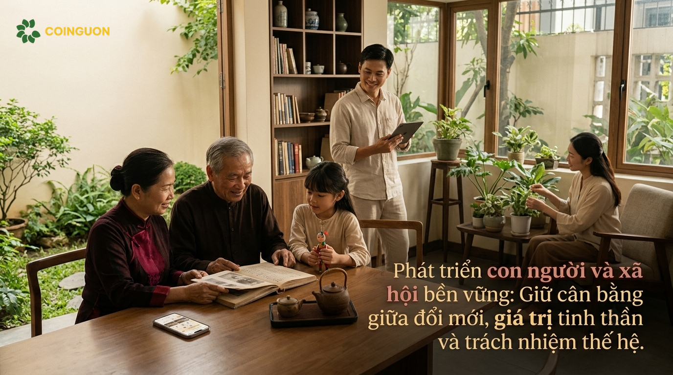 Phát triển con người và xã hội bền vững: Giữ cân bằng giữa đổi mới, giá trị tinh thần và trách nhiệm thế hệ - Cội Nguồn ORA