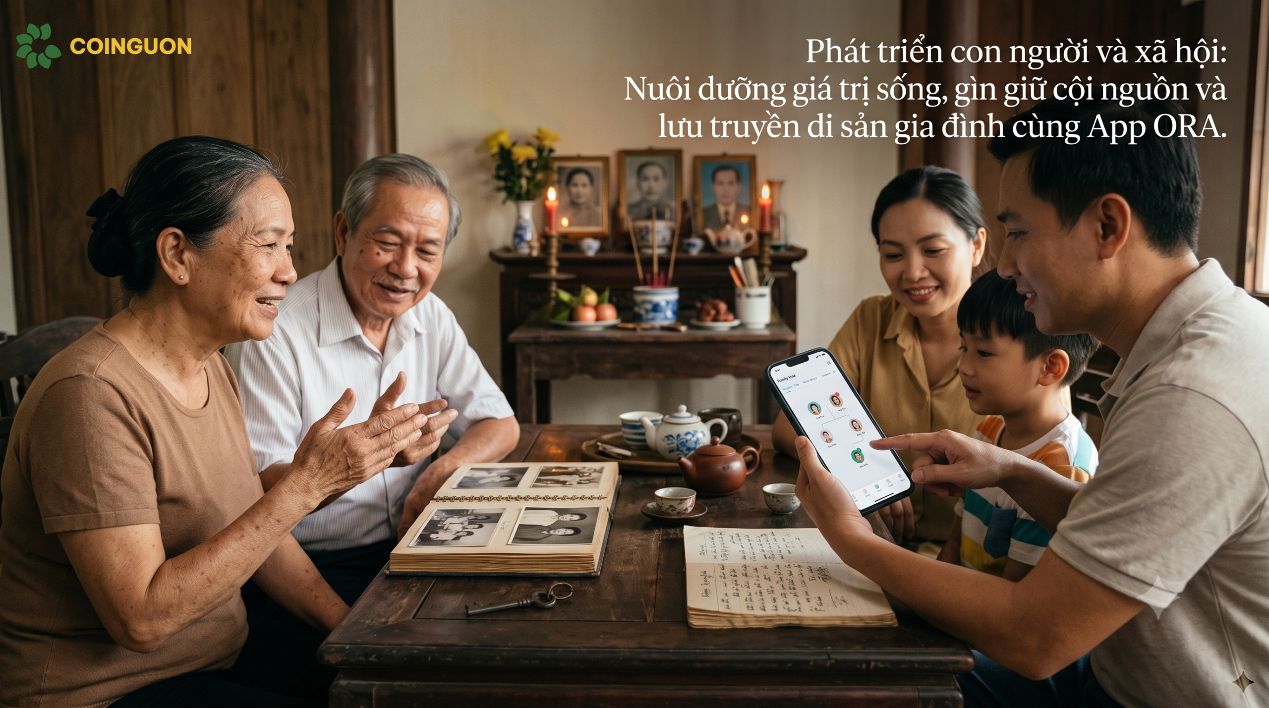 Phát triển con người và xã hội: Nuôi dưỡng giá trị sống, gìn giữ cội nguồn và lưu truyền di sản gia đình cùng App ORA - Cội Nguồn ORA