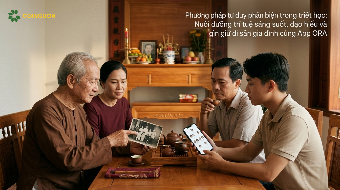 Phương pháp tư duy phản biện trong triết học: Nuôi dưỡng trí tuệ sáng suốt, đạo hiếu và gìn giữ di sản gia đình cùng App ORA - Cội Nguồn ORA
