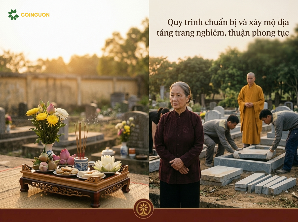 Quy trình chuẩn bị và xây mộ địa táng trang nghiêm, thuận phong tục - Cội Nguồn ORA