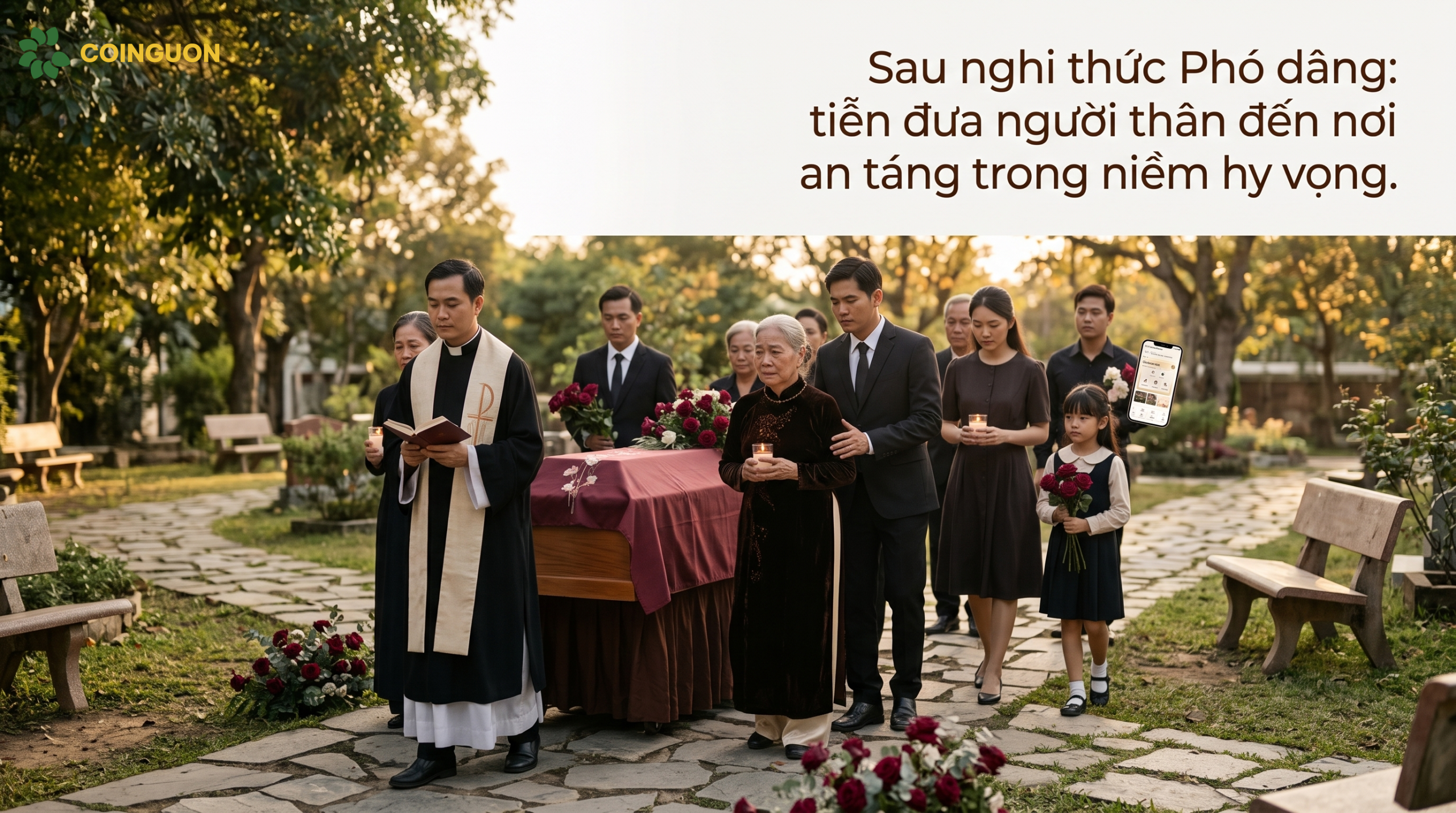 Sau nghi thức Phó dâng: tiễn đưa người thân đến nơi an táng trong niềm hy vọng - Cội Nguồn ORA