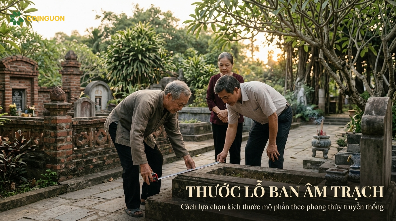 Thước Lỗ Ban âm trạch và cách lựa chọn kích thước mộ phần theo phong thủy truyền thống - Cội Nguồn ORA