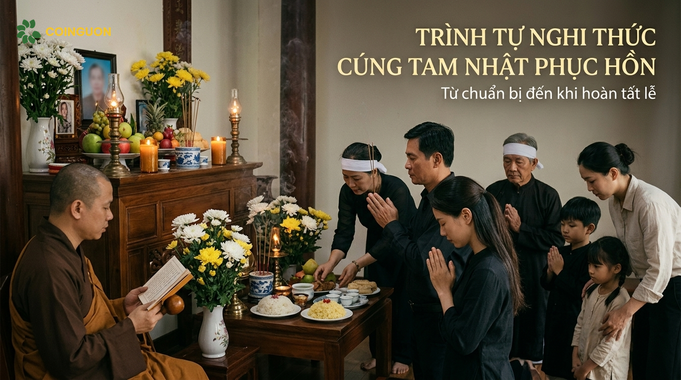 Trình tự nghi thức cúng Tam nhật phục hồn từ chuẩn bị đến khi hoàn tất lễ - Cội Nguồn ORA
