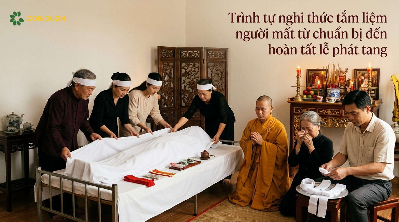 Trình tự nghi thức tắm liệm người mất đến hoàn tất lễ phát tang - Cội Nguồn ORA