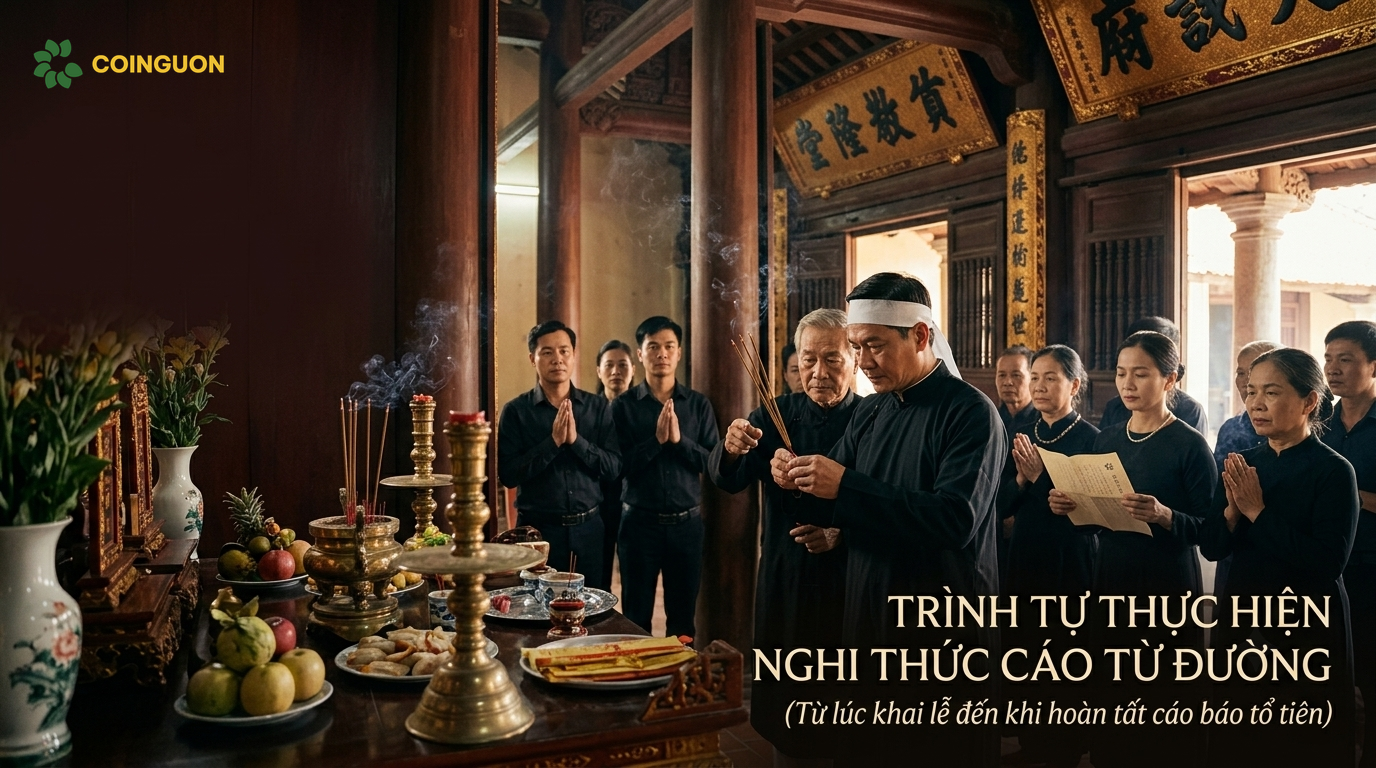 Trình tự thực hiện nghi thức cáo từ đường từ lúc khai lễ đến khi hoàn tất cáo báo tổ tiên - Cội Nguồn ORA