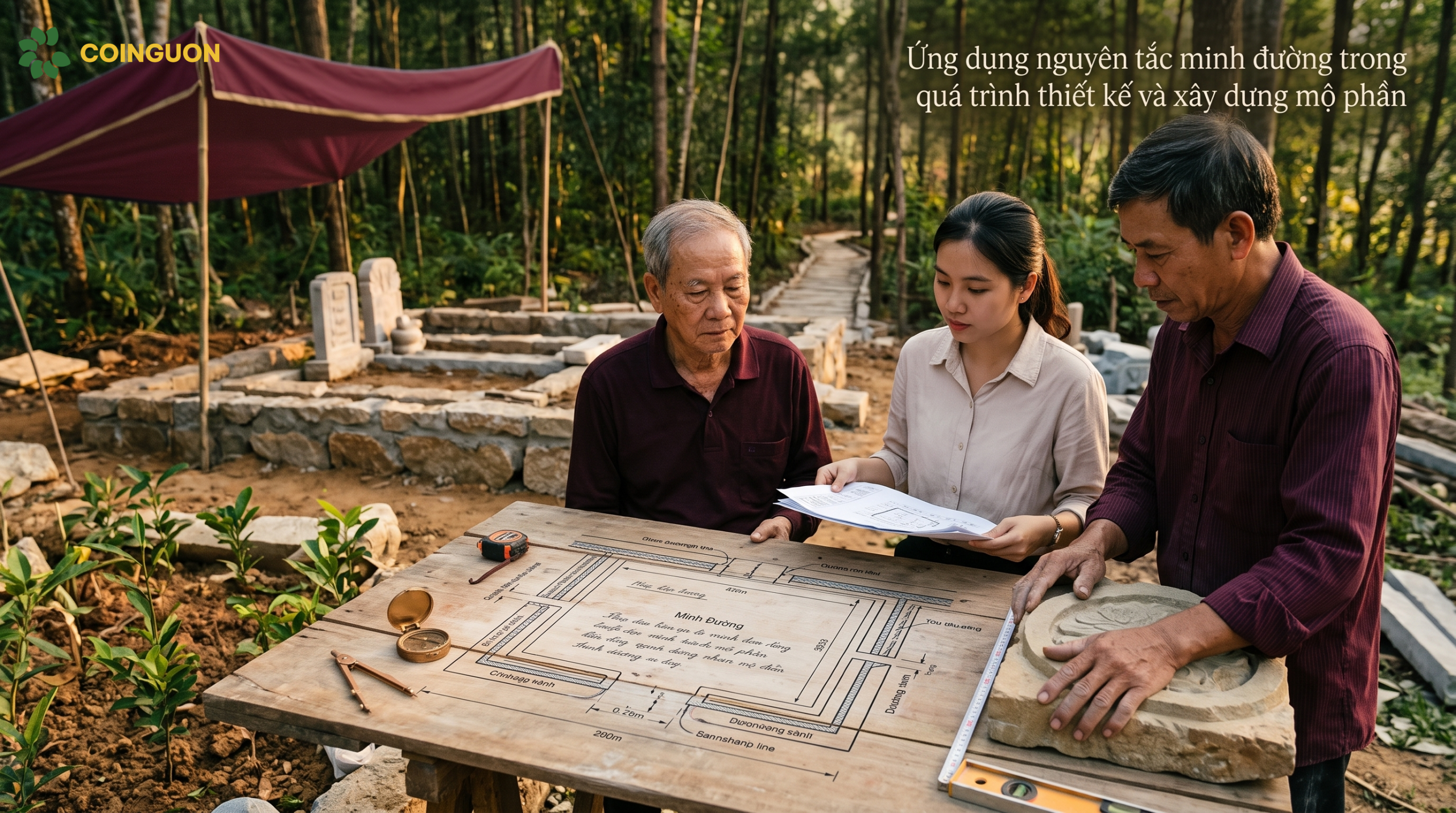 Ứng dụng nguyên tắc minh đường trong quá trình thiết kế và xây dựng mộ phần - Cội Nguồn ORA