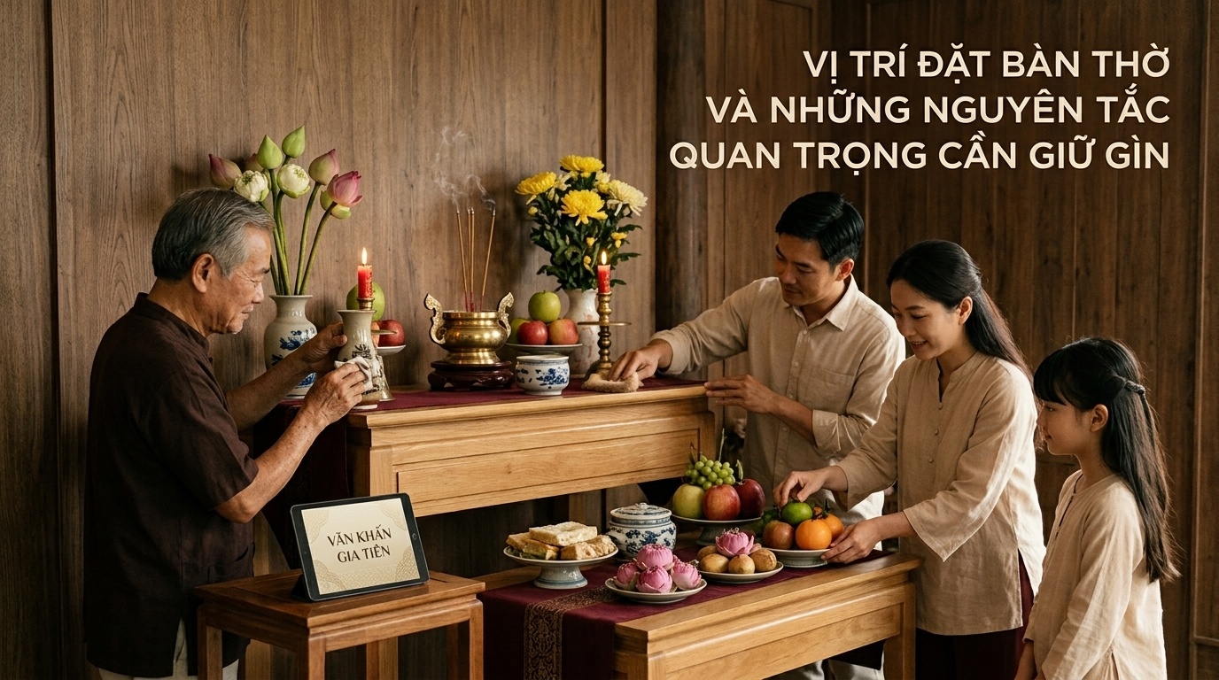 Vị trí đặt bàn thờ và những nguyên tắc quan trọng cần giữ gìn - Cội Nguồn ORA