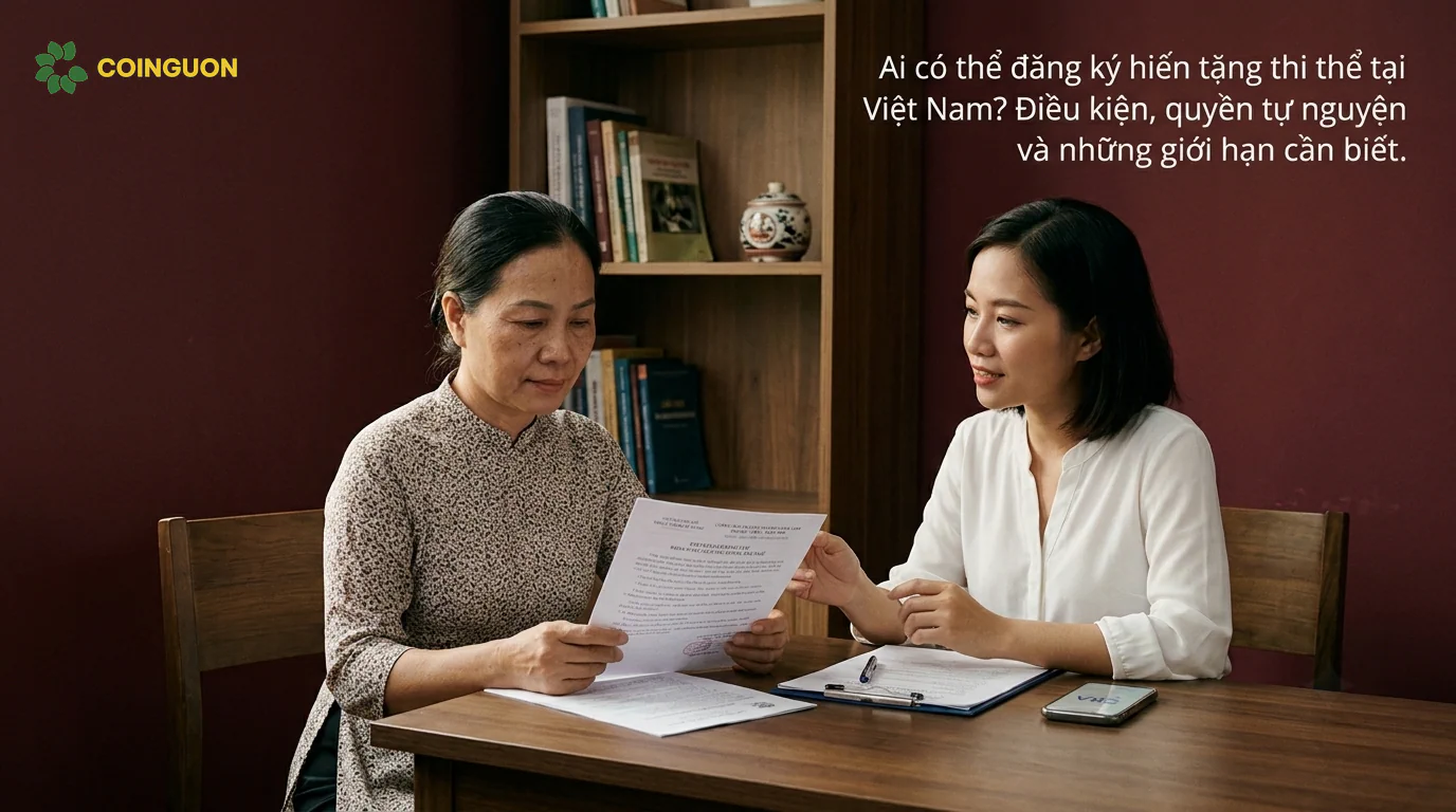 Người Việt Nam tự nguyện tìm hiểu và trao đổi về điều kiện đăng ký hiến tặng thi thể với nhân viên y tế - Cội Nguồn ORA