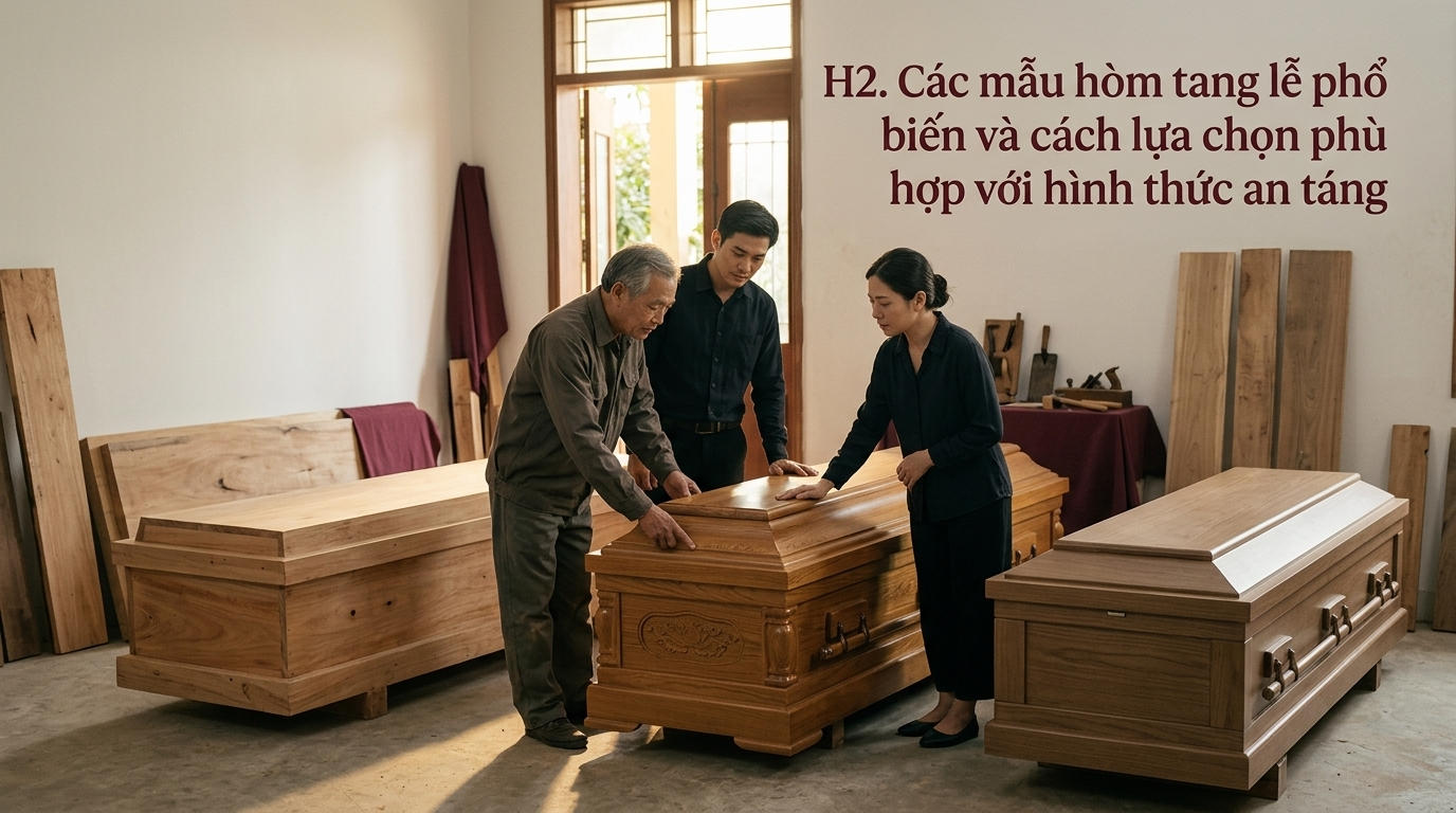 Các mẫu hòm tang lễ bằng gỗ và cách chọn quan tài phù hợp với hình thức an táng - Cội Nguồn ORA