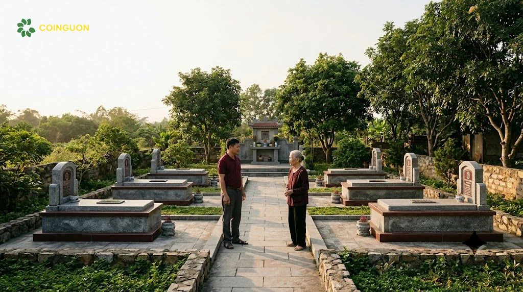 Quy hoạch tổng thể khu mộ gia đình khoa học, trang nghiêm với các phần mộ, lối đi và không gian thờ cúng chung - Cội Nguồn ORA