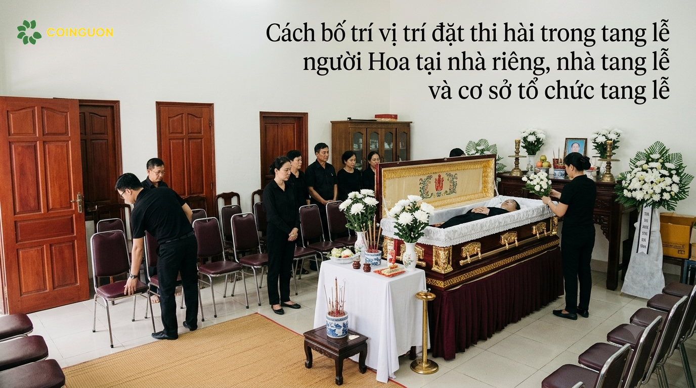 Cách bố trí vị trí đặt thi hài trong tang lễ người Hoa tại nhà riêng, nhà tang lễ và cơ sở tổ chức tang lễ - Cội Nguồn ORA
