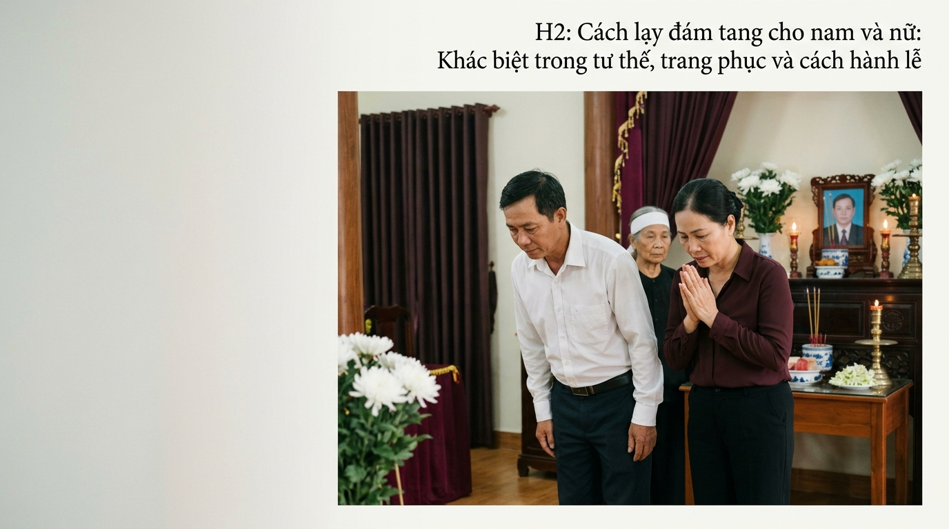 Cách lạy đám tang cho nam và nữ: Khác biệt trong tư thế, trang phục và cách hành lễ - Cội Nguồn ORA