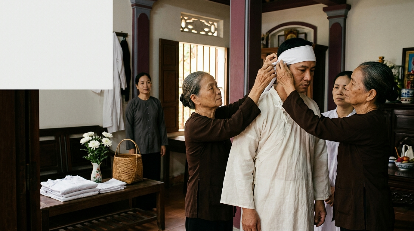 Cách mặc áo tang và lựa chọn trang phục phù hợp trong từng hoàn cảnh tang lễ - Cội Nguồn ORA
