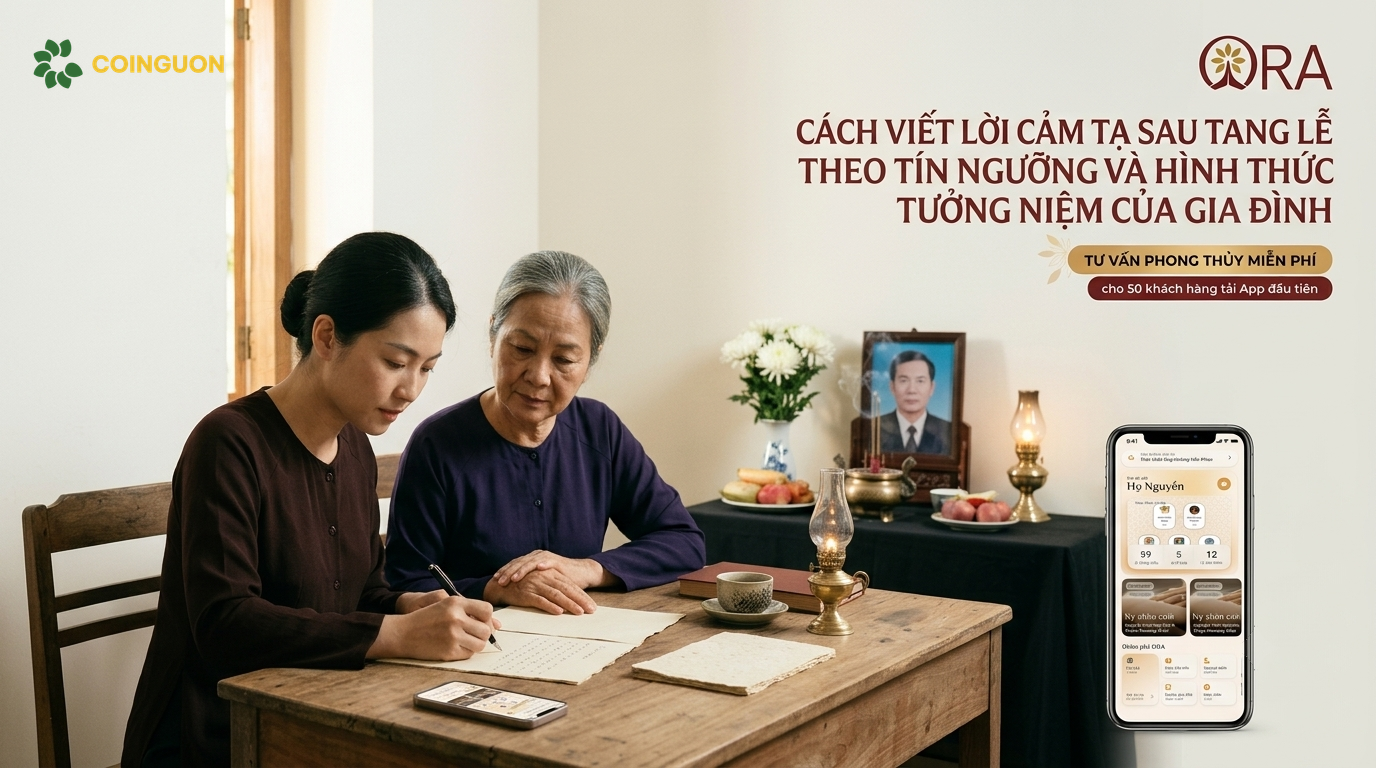 Cách viết lời cảm tạ sau tang lễ theo tín ngưỡng và hình thức tưởng niệm của gia đình - Cội Nguồn ORA