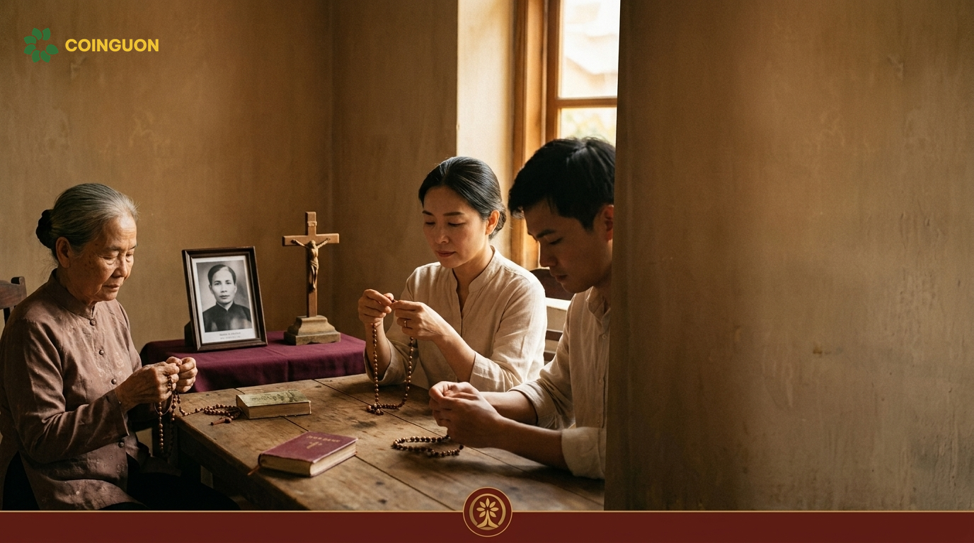 Gia đình Công giáo Việt Nam cùng lần chuỗi Mân Côi cầu nguyện cho người đã mất - Cội Nguồn ORA