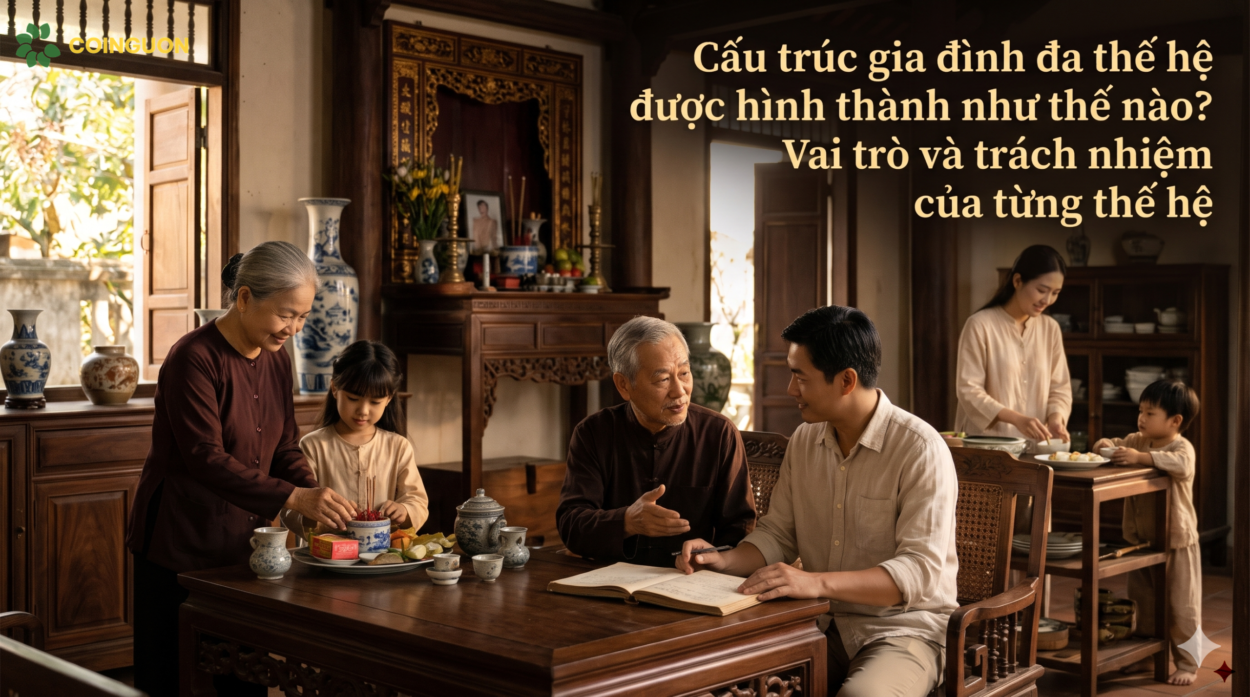 Ông bà, cha mẹ và con cháu cùng chia sẻ công việc, truyền dạy kinh nghiệm và gìn giữ nề nếp gia đình Việt Nam - Cội Nguồn ORA