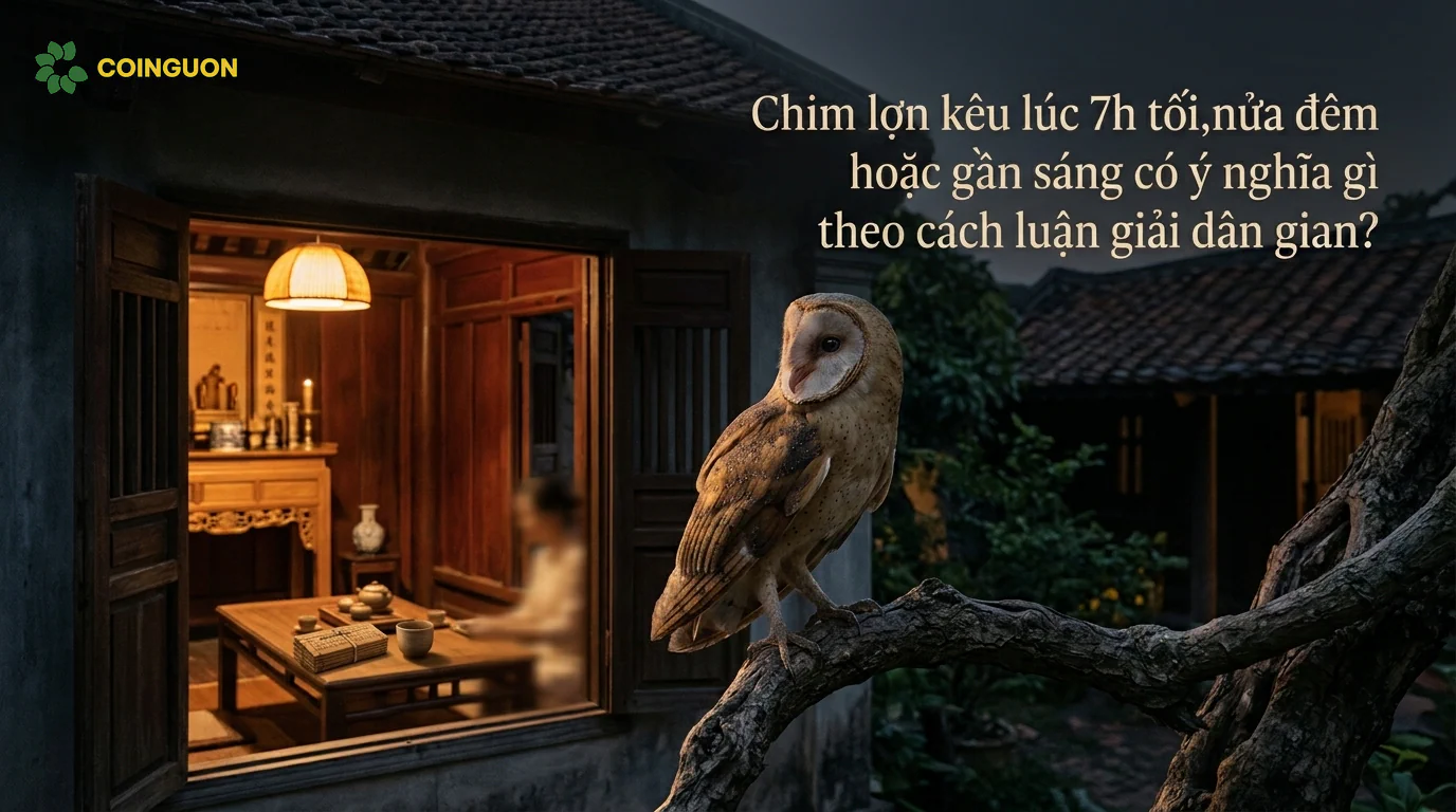 Chim lợn hoạt động về đêm bên ngôi nhà Việt Nam, gợi chủ đề luận giải dân gian về tiếng chim lúc tối, nửa đêm và gần sáng - Cội Nguồn ORA