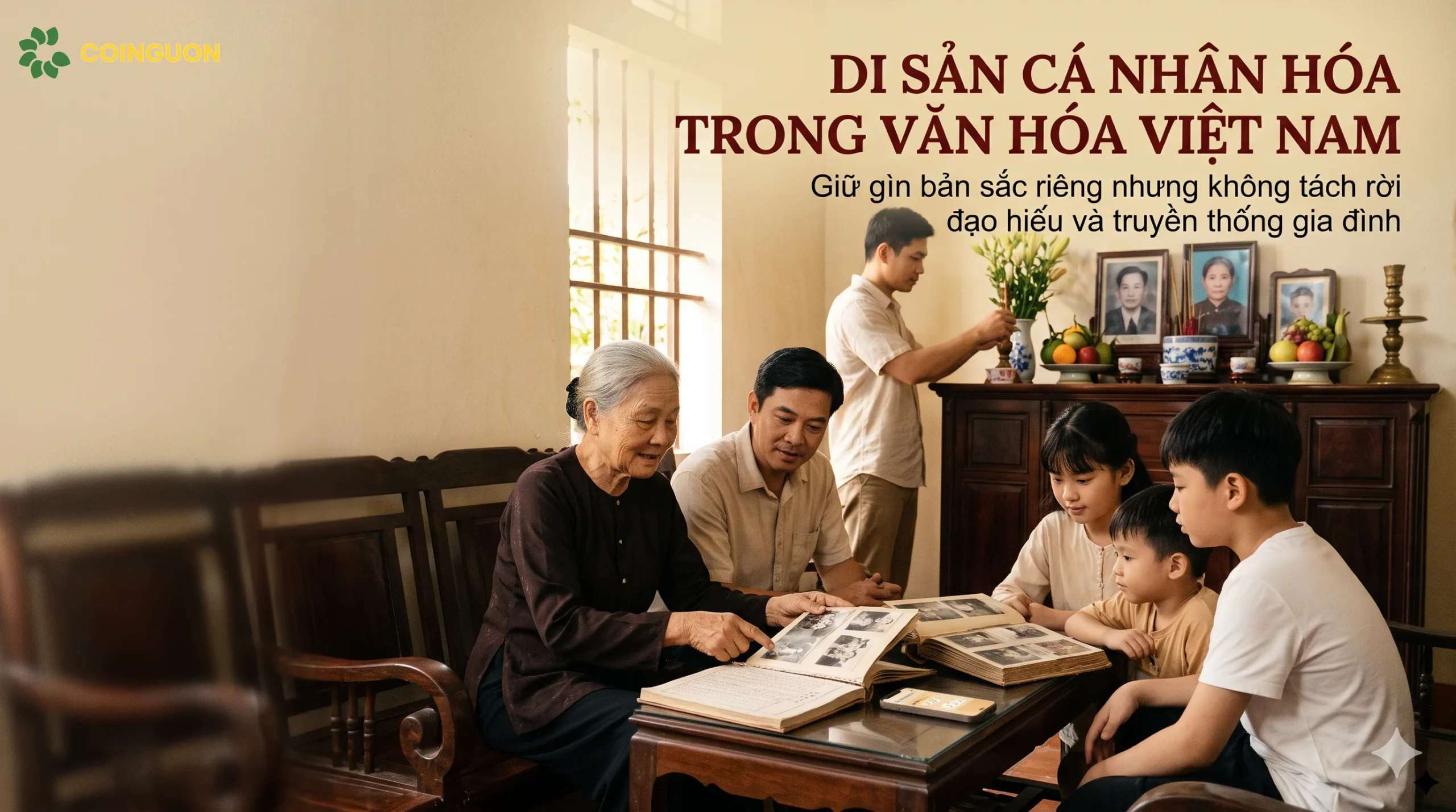 Gia đình Việt Nam nhiều thế hệ tưởng nhớ tổ tiên bên bàn thờ gia tiên, trao truyền câu chuyện và giá trị dòng họ - Cội Nguồn ORA
