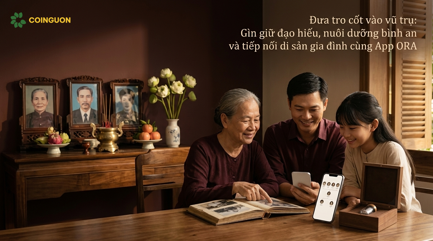 Đưa tro cốt vào vũ trụ: Gìn giữ đạo hiếu, nuôi dưỡng bình an và tiếp nối di sản gia đình cùng App ORA - Cội Nguồn ORA