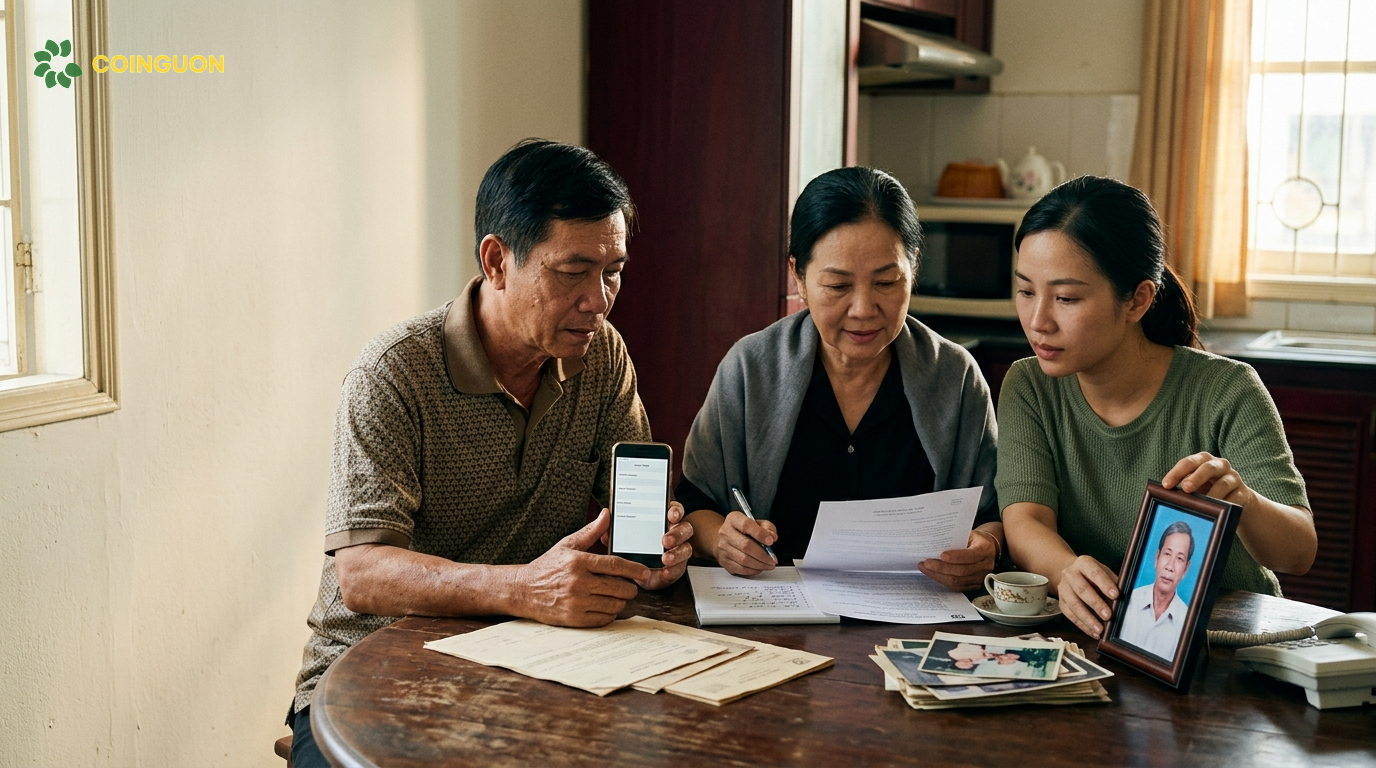 Các thành viên gia đình Việt Nam cùng rà soát giấy tờ, điện thoại và thống nhất cách xử lý tài khoản số của người thân đã qua đời - Cội Nguồn ORA