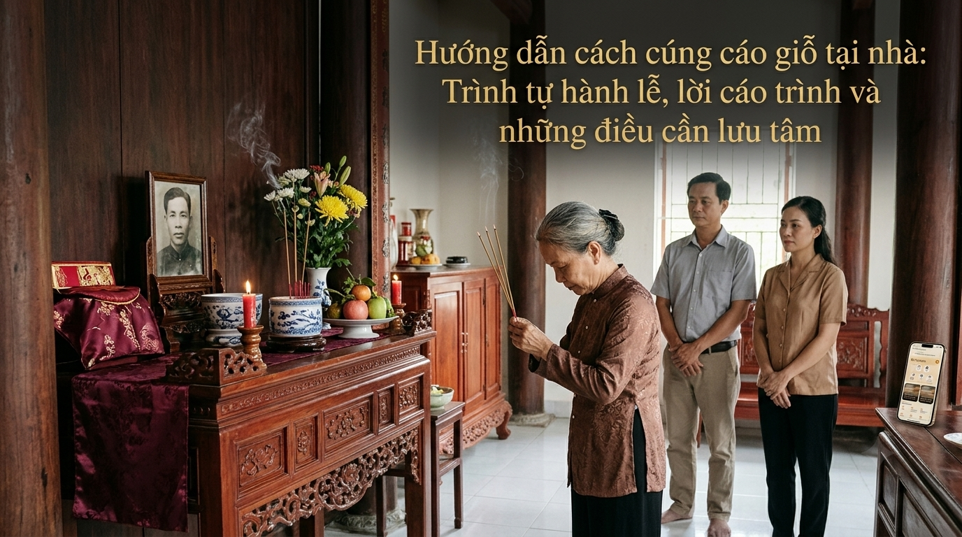 Hướng dẫn cách cúng cáo giỗ tại nhà: Trình tự hành lễ, lời cáo trình và những điều cần lưu tâm - Cội Nguồn ORA