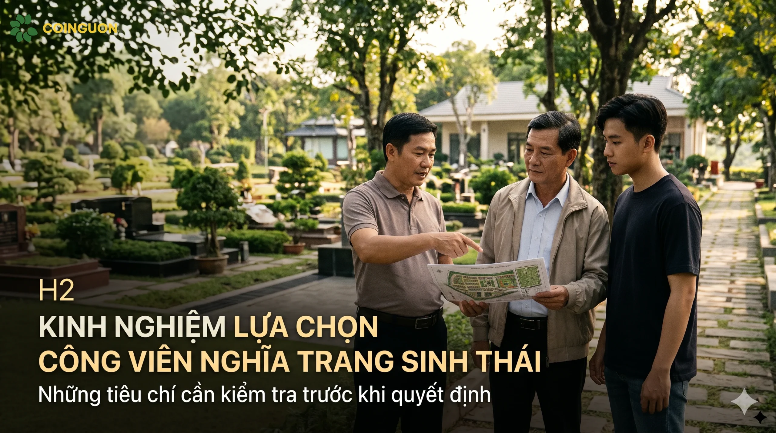 Gia đình Việt Nam khảo sát thực tế công viên nghĩa trang sinh thái cùng tư vấn viên, kiểm tra quy hoạch, cảnh quan và cơ sở hạ tầng trước khi lựa chọn - Cội Nguồn ORA